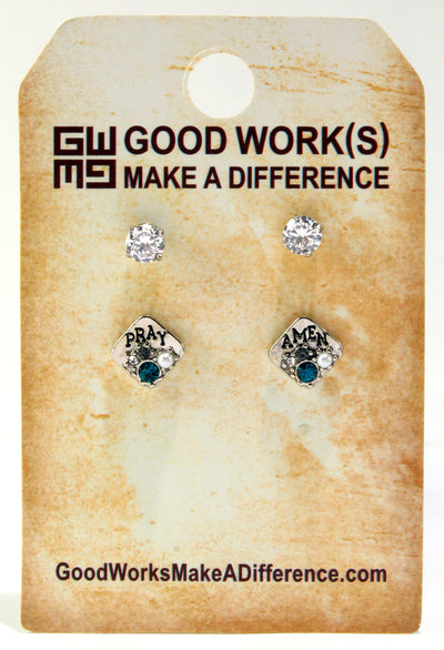 Inspire Earrings Set-Good Work(s) Make A Difference® | Christian and Inspirational Jewelry Company in Vernon, California