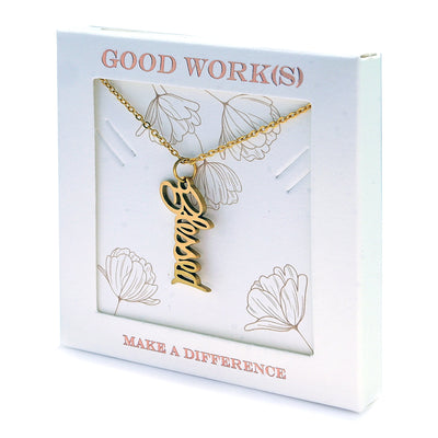 Blessed Pendant Necklace-Good Work(s) Make A Difference® | Christian and Inspirational Jewelry Company in Vernon, California