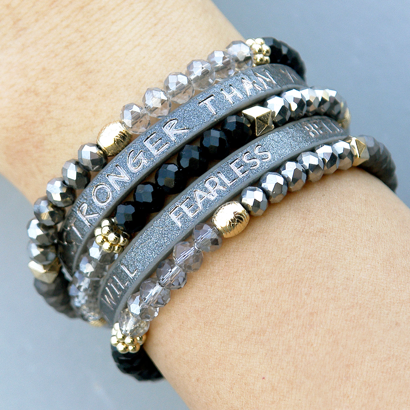 Crystal Cuff Bracelet-Good Work(s) Make A Difference® | Christian and Inspirational Jewelry Company in Vernon, California