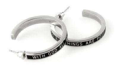 With God Earrings-Good Work(s) Make A Difference® | Christian and Inspirational Jewelry Company in Vernon, California