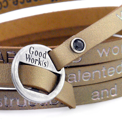 Classic Wrap Around Bracelet-Good Work(s) Make A Difference® | Christian and Inspirational Jewelry Company in Vernon, California