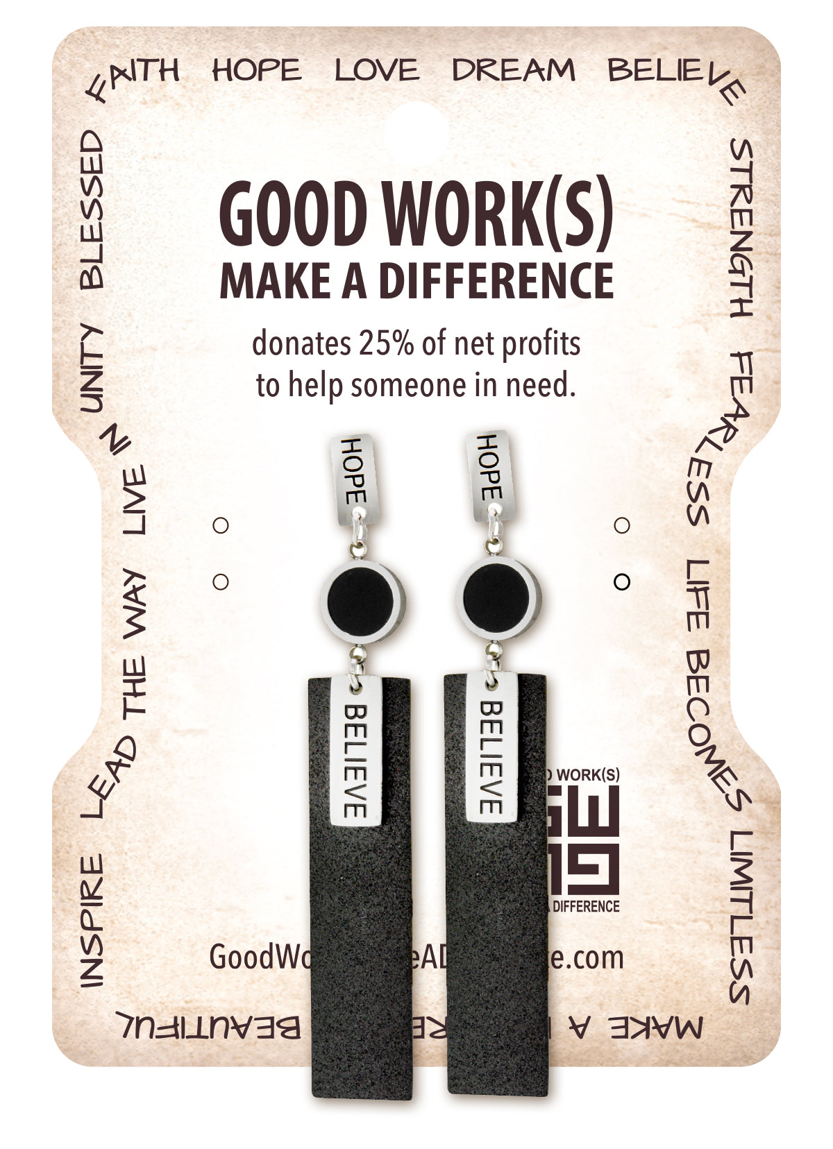 Hope Earrings-Good Work(s) Make A Difference® | Christian and Inspirational Jewelry Company in Vernon, California