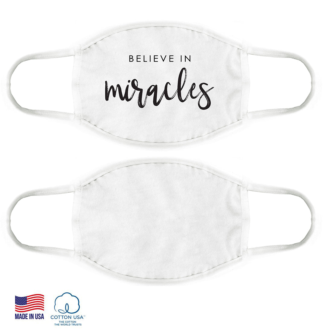Believe in Miracles Face Mask-Good Work(s) Make A Difference® | Christian and Inspirational Jewelry Company in Vernon, California