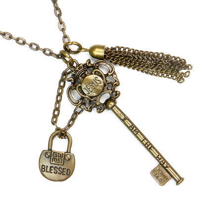 Favored Key Necklace-Good Work(s) Make A Difference® | Christian and Inspirational Jewelry Company in Vernon, California