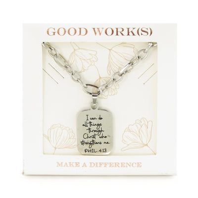 Keep the Faith Necklace-Good Work(s) Make A Difference® | Christian and Inspirational Jewelry Company in Vernon, California
