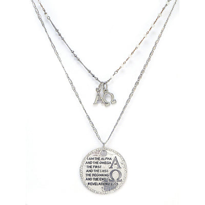 Alpha & Omega Necklace-Good Work(s) Make A Difference® | Christian and Inspirational Jewelry Company in Vernon, California