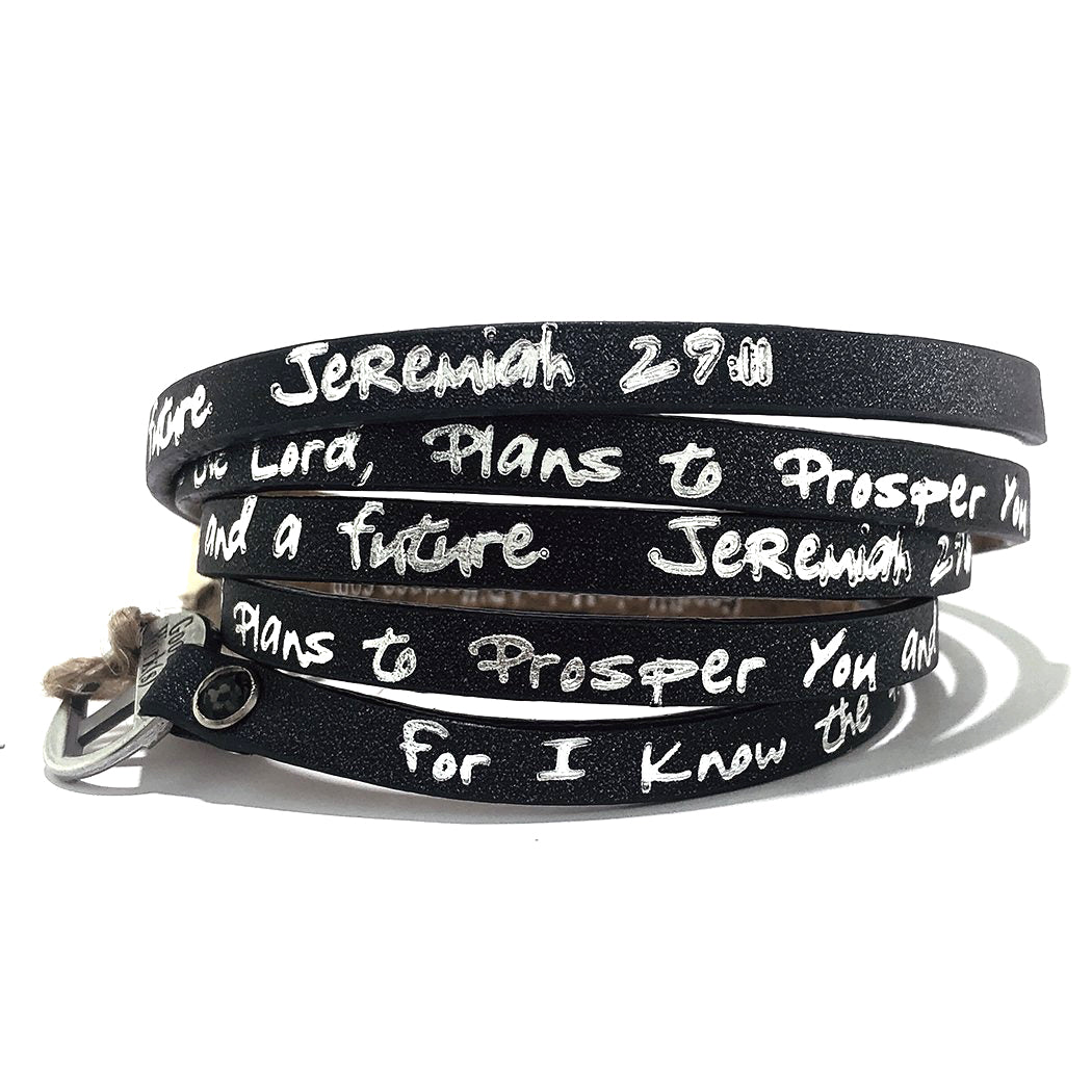 Bible Verse Wrap Around – Jeremiah 29:11 – Black-Good Work(s) Make A Difference® | Christian and Inspirational Jewelry Company in Vernon, California