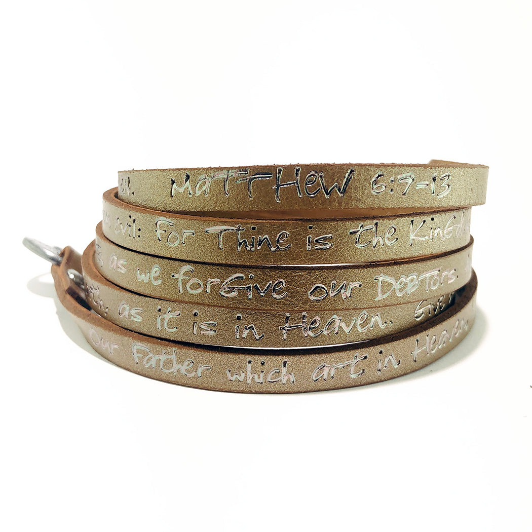 The Lord's Prayer Wrap Around-Good Work(s) Make A Difference® | Christian and Inspirational Jewelry Company in Vernon, California
