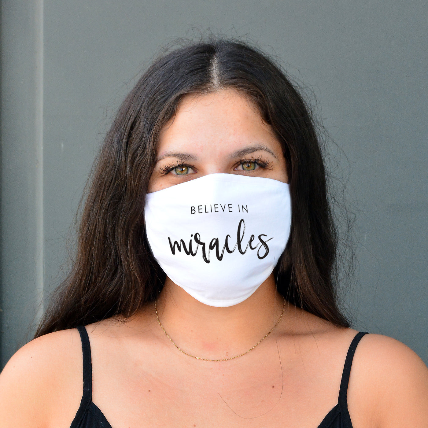 Believe in Miracles Face Mask-Good Work(s) Make A Difference® | Christian and Inspirational Jewelry Company in Vernon, California