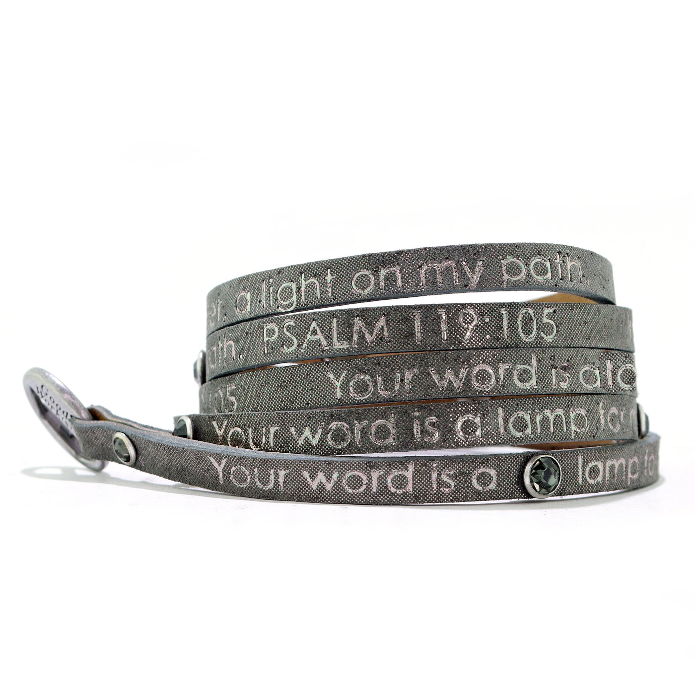 Bible Verse Wrap Around - Psalm 119:105-Good Work(s) Make A Difference® | Christian and Inspirational Jewelry Company in Vernon, California